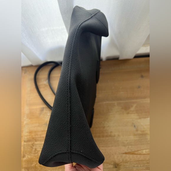 New Longchamp Larger Le Roseau Leather Tote In Black - Picture 5 of 13